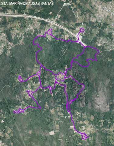 Aldeas e lugares de Santa Mariña de Augas Santas (Allariz)