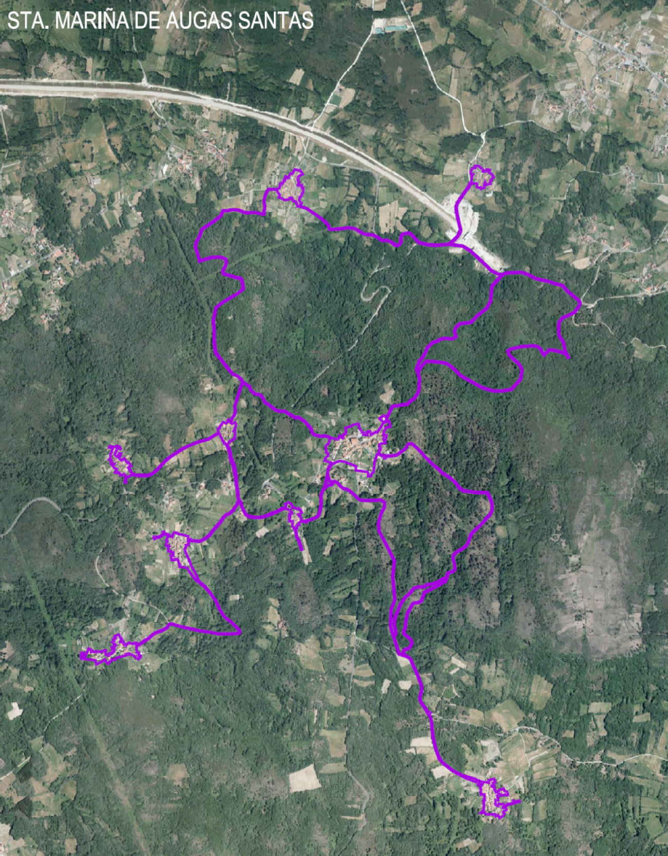 Aldeas e lugares de Santa Mariña de Augas Santas (Allariz)